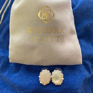 Kendra Scott ivory white studs
